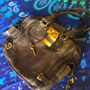 Original Chloe large Paddington bag in chocolate